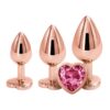 REAR Set análních kolíků Rose Gold Pink Heart