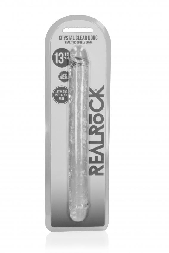 Realrock-Oboustranne-dildo-34-cm-transparentni-8 Realrock Oboustranné dildo 34 cm - transparentní