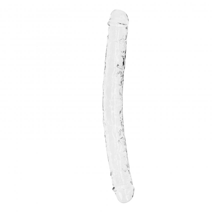 Realrock-Oboustranne-dildo-34-cm-transparentni Realrock Oboustranné dildo 34 cm - transparentní
