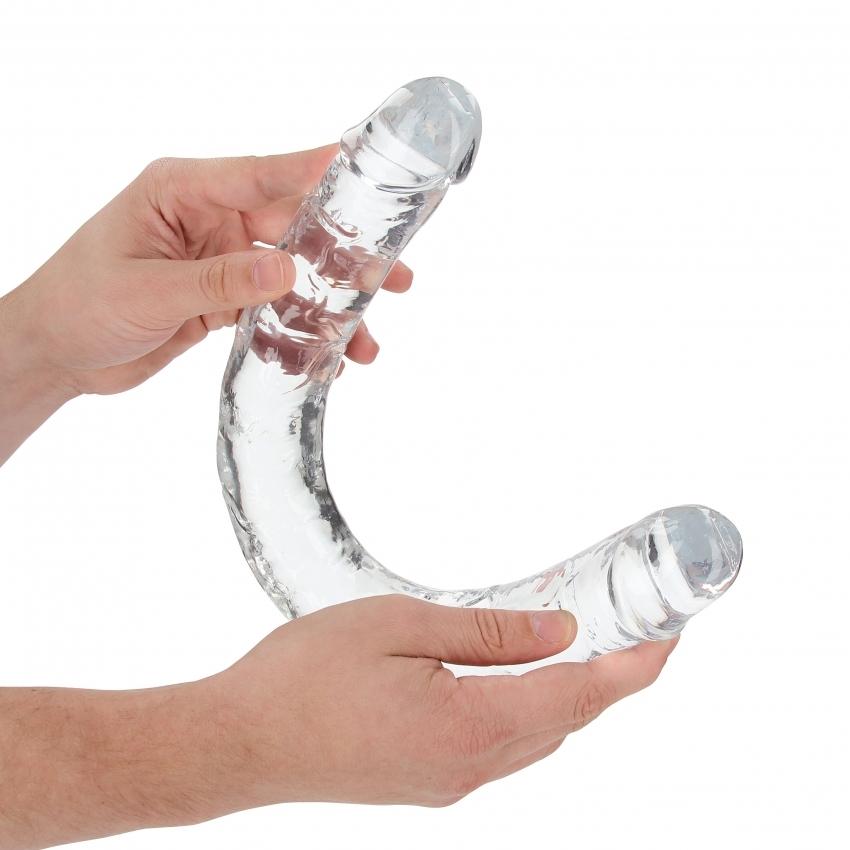 Realrock-Oboustranne-dildo-45-cm-transparentni-2 Realrock Oboustranné dildo 45 cm - transparentní