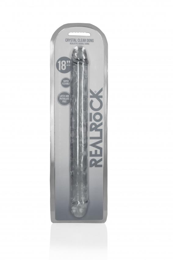 Realrock-Oboustranne-dildo-45-cm-transparentni-8 Realrock Oboustranné dildo 45 cm - transparentní