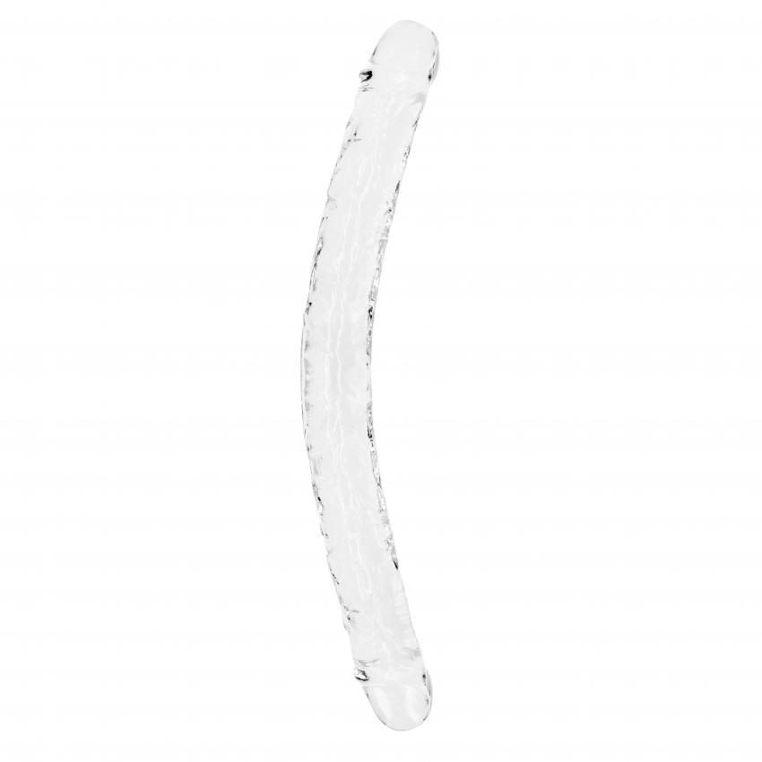 Realrock-Oboustranne-dildo-45-cm-transparentni Realrock Oboustranné dildo 45 cm - transparentní