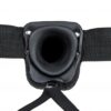Realrock Vibrating Hollow Strap-on dutý připínací penis s varlaty 18 cm - černý