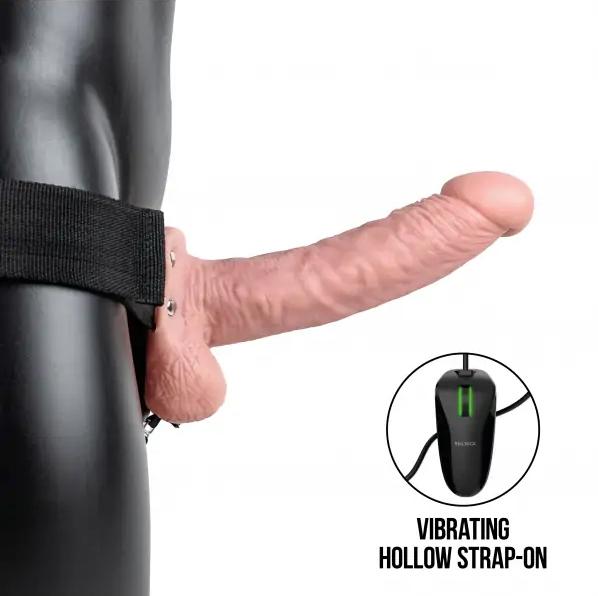 Realrock-Vibrating-Hollow-Strap-on-duty-pripinaci-penis-s-varlaty-18-cm-telovy Realrock Vibrating Hollow Strap-on dutý připínací penis s varlaty 18 cm - tělový