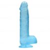 Realrock gelové dildo s přísavkou 16 cm modré
