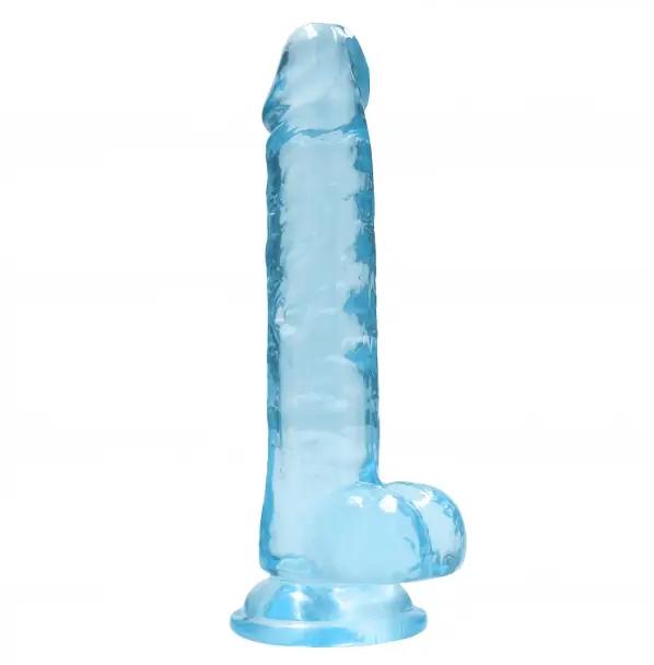 Realrock-gelove-dildo-s-prisavkou-19-cm-modra Realrock gelové dildo s přísavkou 19 cm modrá