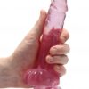 Realrock gelové dildo s přísavkou 19 cm růžové