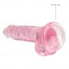 Realrock gelové dildo s přísavkou 19 cm růžové