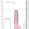 Realrock gelové dildo s přísavkou 19 cm růžové