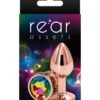 Rear anální kolík rosegold duhový kamínek S