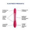 Satisfyer Elastic game Multifunkční párový vibrátor - červený
