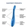 Satisfyer Elastic game Multifunkční párový vibrátor - modrý