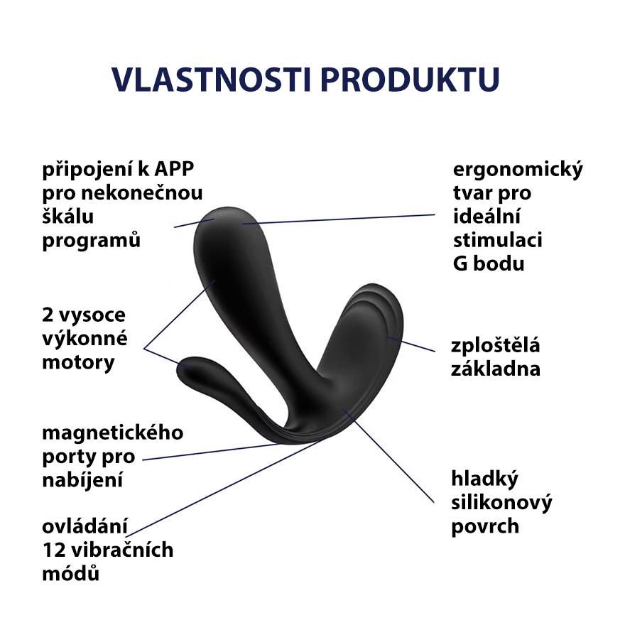 Satisfyer-Top-secret-Vibrator-do-kalhotek-s-analni-stimulaci-cerny-4 Satisfyer Top secret+ Vibrátor do kalhotek s anální stimulací - černý