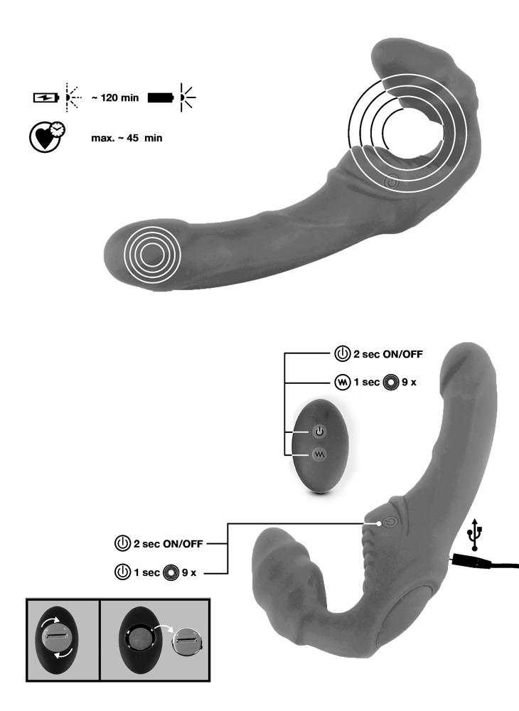 Strapless-Strap-On-2-vibrator-s-dalkovym-ovladanim-ruzovy-14 Strapless Strap-On 2 vibrátor s dálkovým ovládáním - růžový