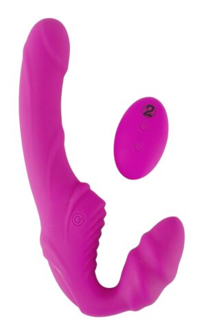 Strapless Strap-On 2 vibrátor s dálkovým ovládáním - růžový