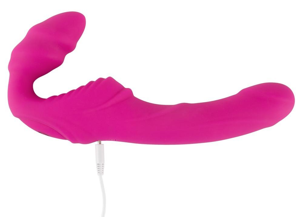 Strapless-Strap-On-2-vibrator-s-dalkovym-ovladanim-ruzovy-6 Strapless Strap-On 2 vibrátor s dálkovým ovládáním - růžový