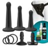 VAC-U-LOCK Silicone Pegging Set strap-on postroj a 4 dilda