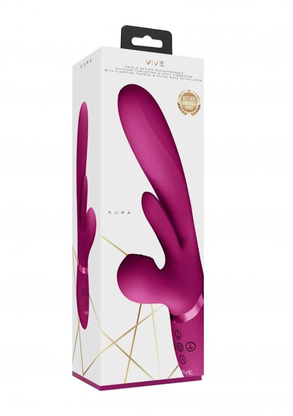VIVE-Kura-G-Spot-Vibrator-se-stimulaci-klitorisu-ruzovy-12 VIVE Kura G-Spot Vibrátor se stimulací klitorisu - růžový