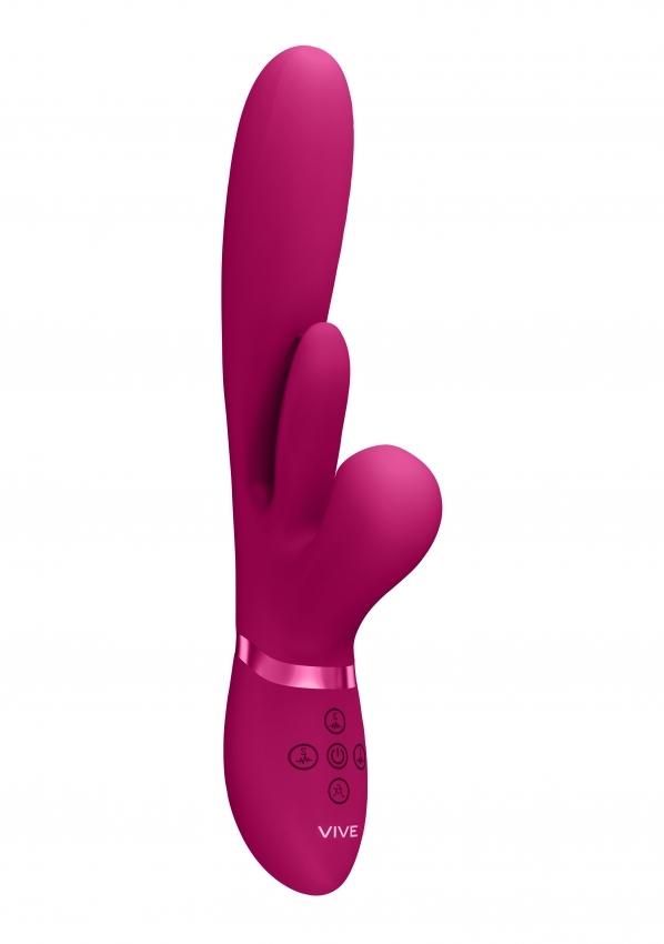 VIVE-Kura-G-Spot-Vibrator-se-stimulaci-klitorisu-ruzovy-8 VIVE Kura G-Spot Vibrátor se stimulací klitorisu - růžový