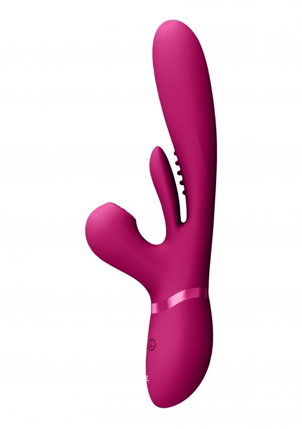 VIVE-Kura-G-Spot-Vibrator-se-stimulaci-klitorisu-ruzovy VIVE Kura G-Spot Vibrátor se stimulací klitorisu - růžový