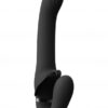VIVE Satu Pulzační a vibrační strap-on - černý