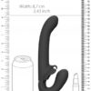VIVE Satu Pulzační a vibrační strap-on - černý