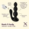 BASIC X Andy vibrační anální kolík na dálkové ovládání černý
