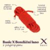 BASIC X BONDÁŽNÍ LANO Z POLYPROPYLENU 10 M ČERVENÉ