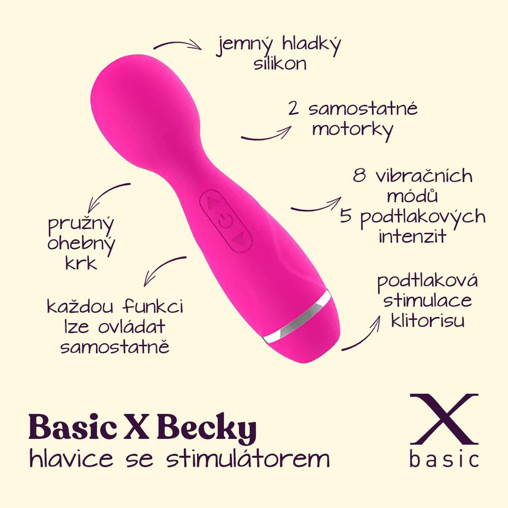 BASIC-X-Becky-masazni-hlavice-s-podtlakovym-stimulatorem-2v1-ruzova-2 BASIC X Becky masážní hlavice s podtlakovým stimulátorem 2v1 růžová