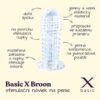 BASIC X Broon stimulační návlek na penis transparentní