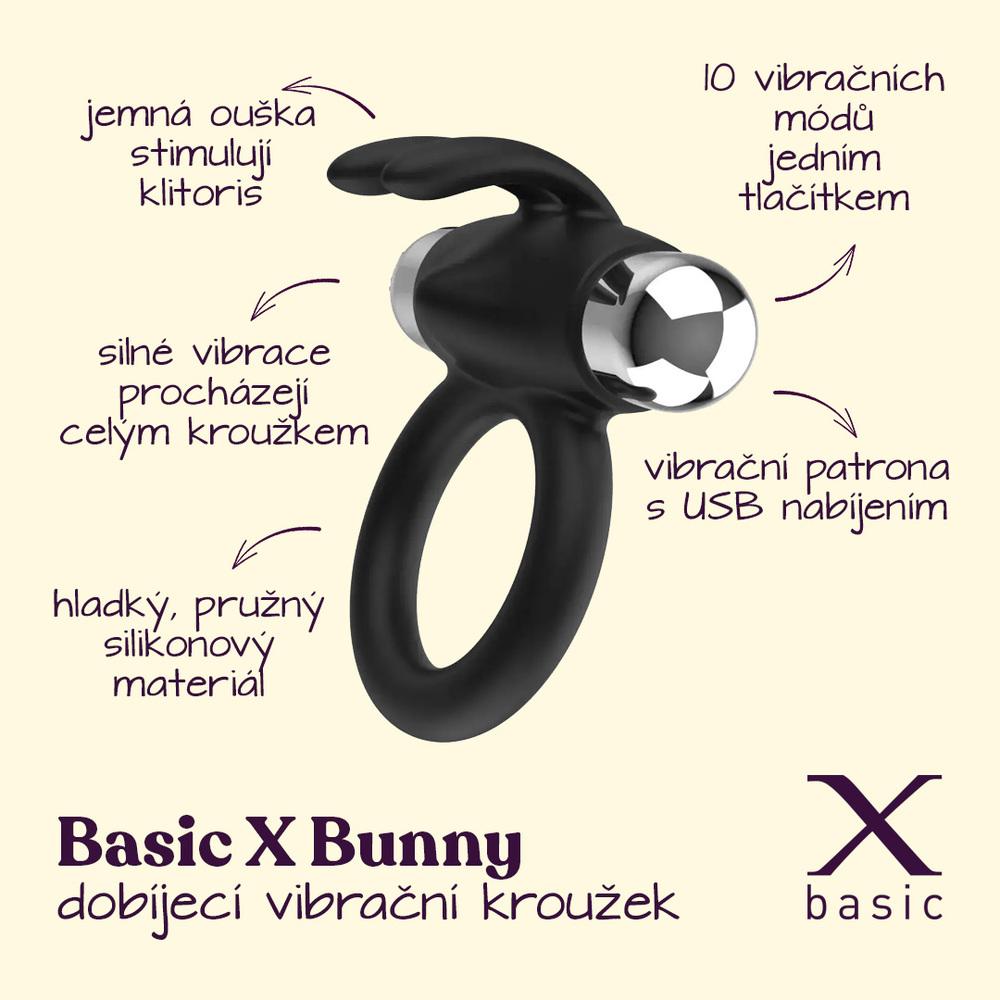 BASIC-X-Bunny-dobijeci-vibracni-krouzek-na-penis-2 BASIC X Bunny - dobíjecí vibrační kroužek na penis