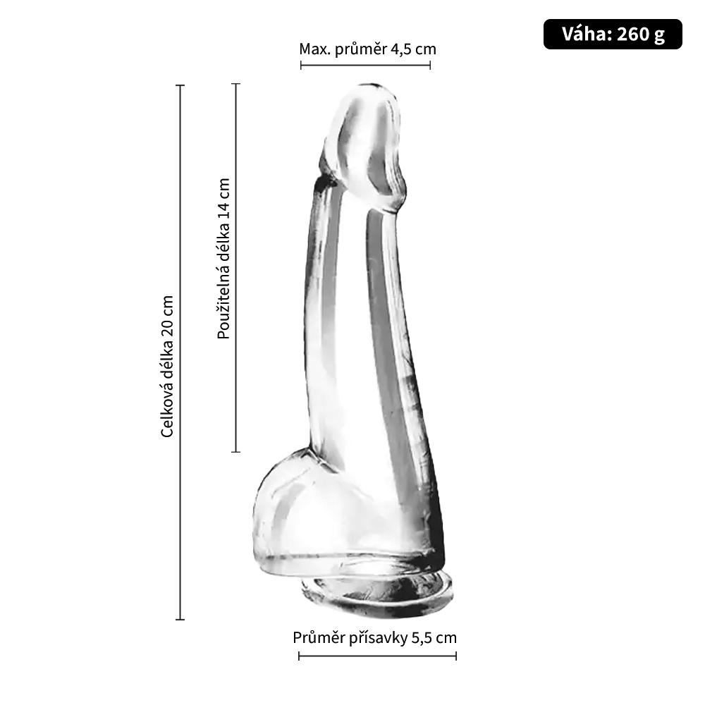 BASIC-X-Cesar-transparentni-penis-s-prisavkou-L-4 BASIC X Cesar transparentní penis s přísavkou L