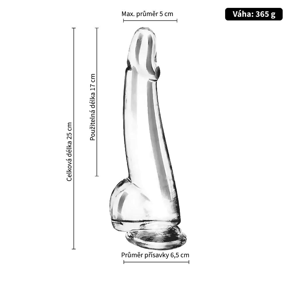 BASIC-X-Cesar-transparentni-penis-s-prisavkou-XL-4 BASIC X Cesar transparentní penis s přísavkou XL