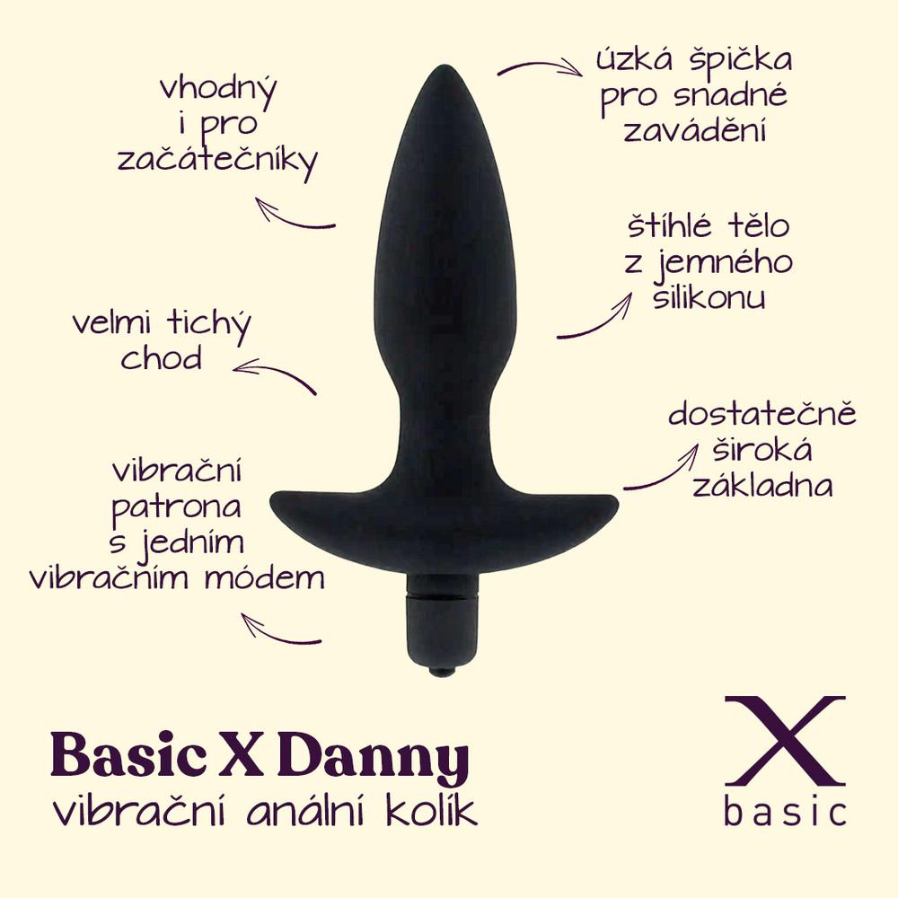 BASIC-X-Danny-vibracni-analni-kolik-cerny-2 BASIC X Danny vibrační anální kolík černý