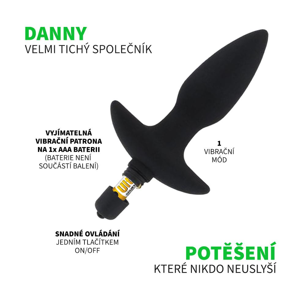 BASIC-X-Danny-vibracni-analni-kolik-cerny-6 BASIC X Danny vibrační anální kolík černý