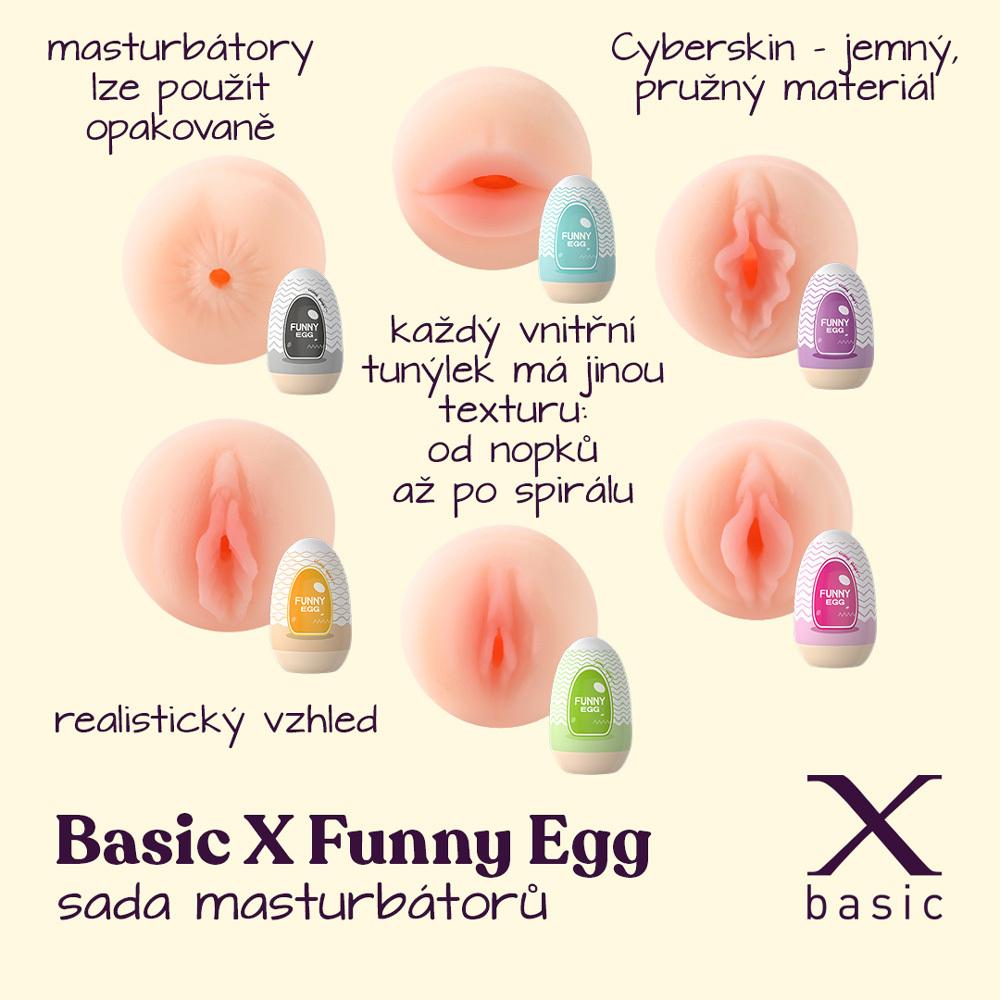 BASIC-X-FUNNY-EGG-SADA-MASTURBATORU-6-KS-2 BASIC X FUNNY EGG SADA MASTURBÁTORŮ 6 KS