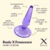 BASIC X Francesco anální kolíček s přísavkou fialový