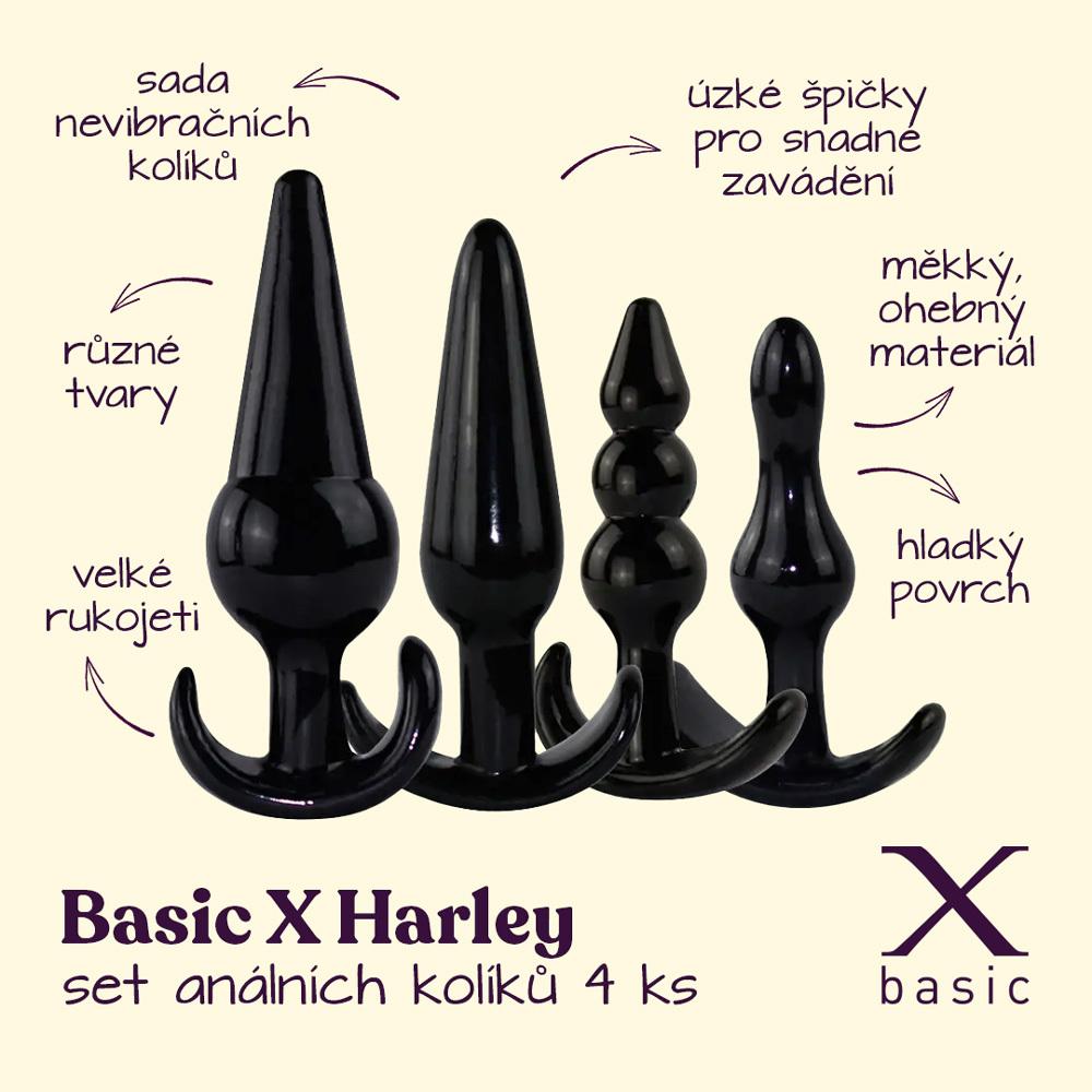 BASIC-X-Harley-set-analnich-koliku-4-ks-cerne-2 BASIC X Harley set análních kolíků 4 ks černé