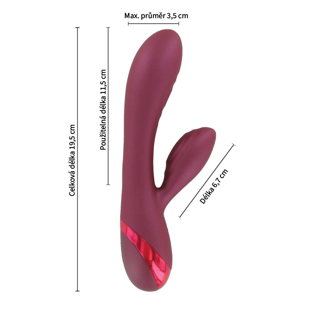 BASIC-X-Hayden-rabbit-vibrator-cerveny-4 BASIC X Hayden rabbit vibrátor červený