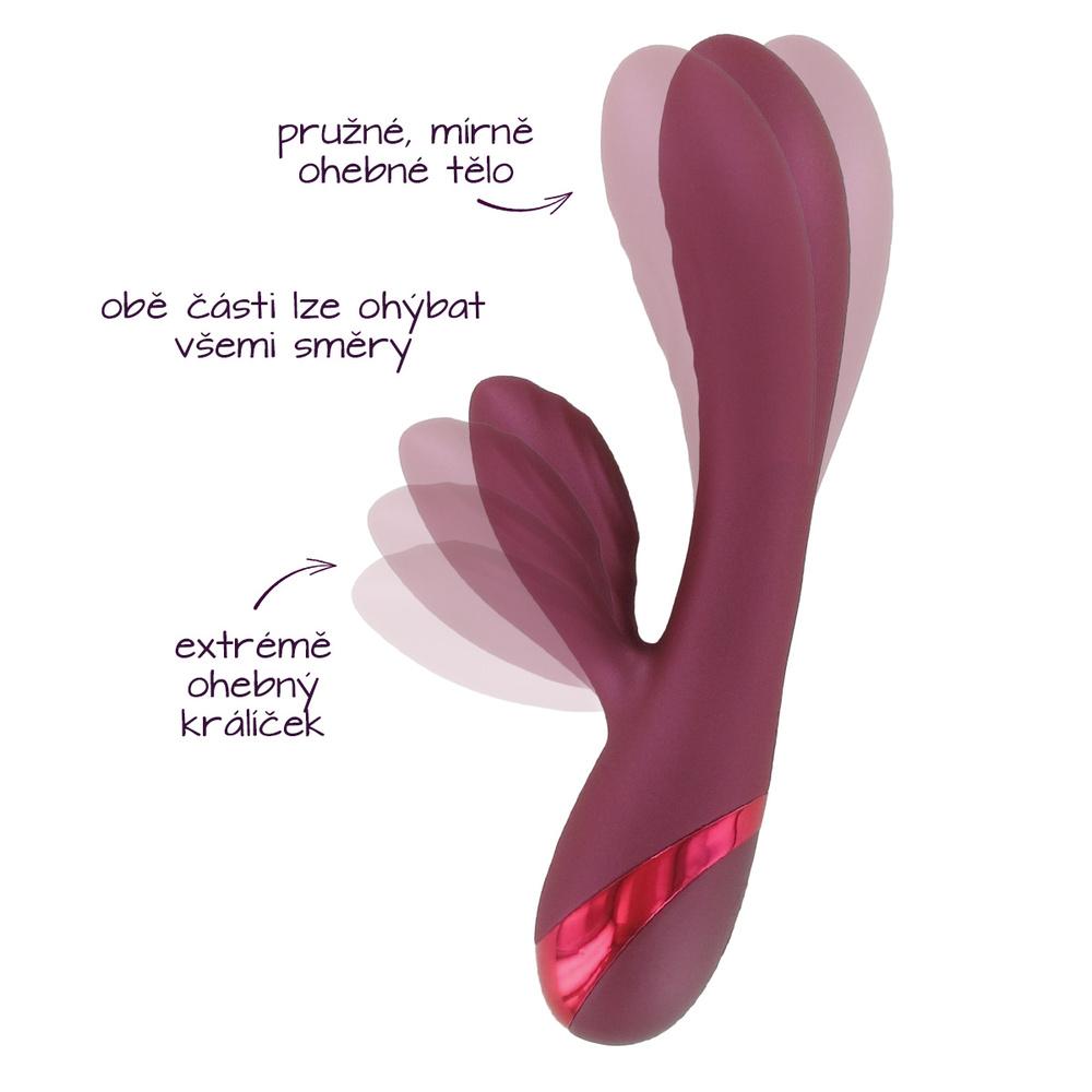 BASIC-X-Hayden-rabbit-vibrator-cerveny-6 BASIC X Hayden rabbit vibrátor červený