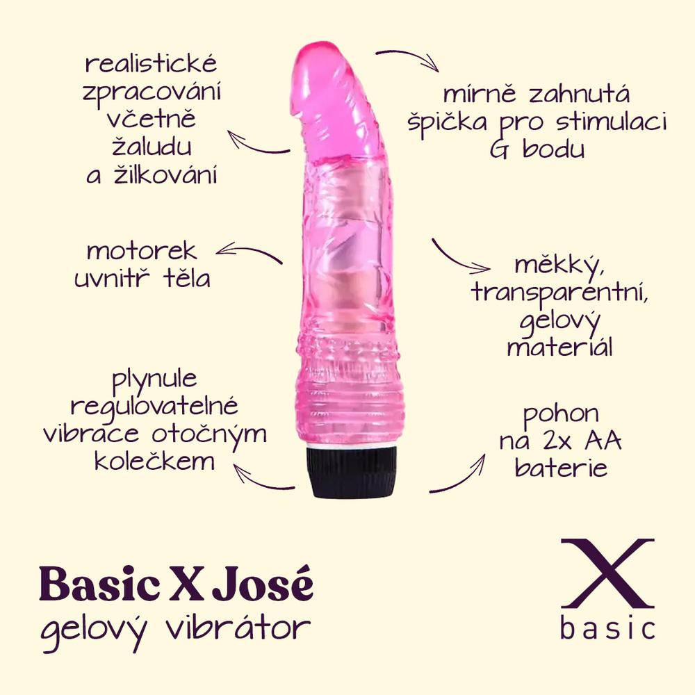 BASIC-X-Jose-realisticky-gelovy-vibrator-ruzovy-2 BASIC X José realistický gelový vibrátor růžový