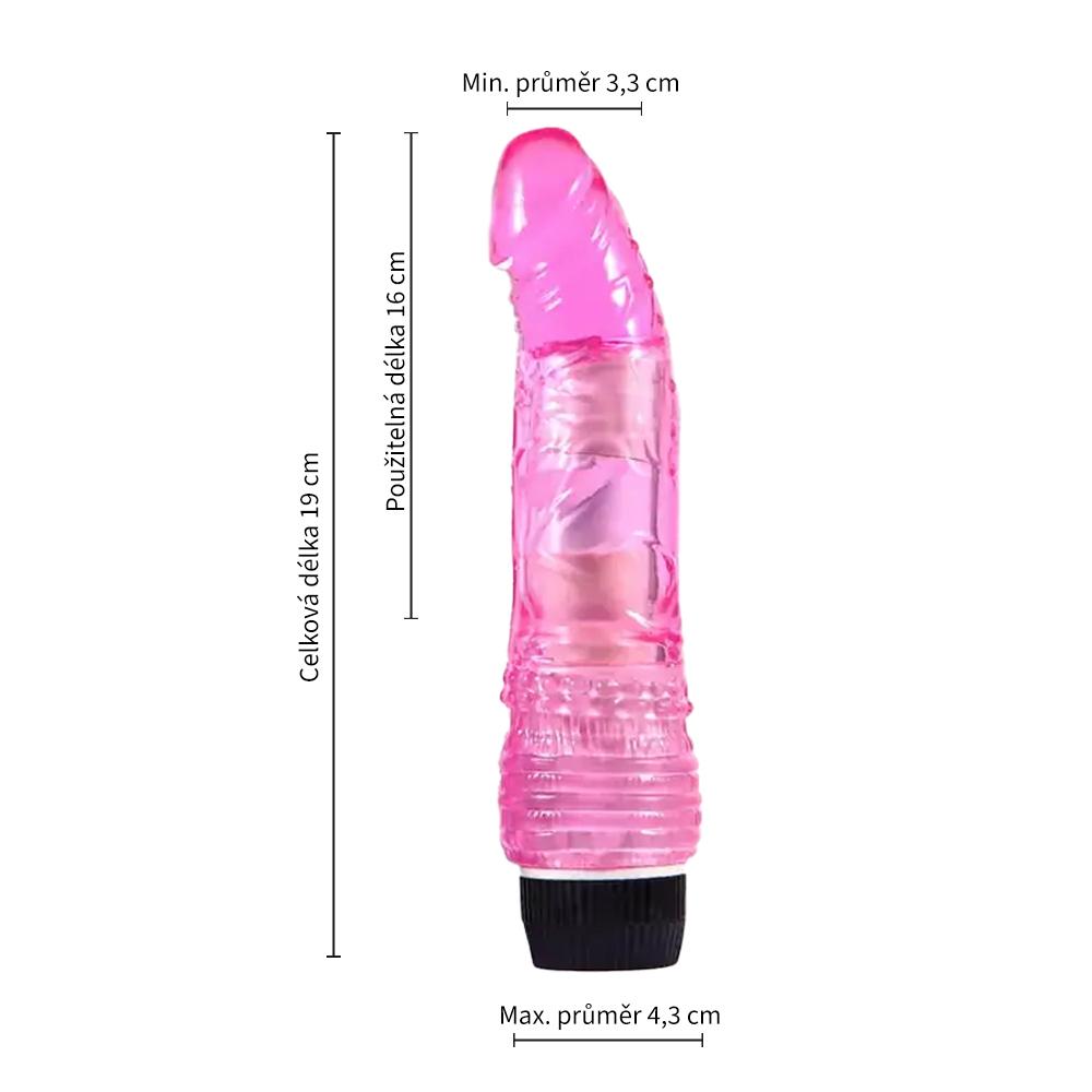 BASIC-X-Jose-realisticky-gelovy-vibrator-ruzovy-4 BASIC X José realistický gelový vibrátor růžový