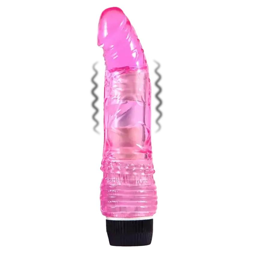 BASIC-X-Jose-realisticky-gelovy-vibrator-ruzovy BASIC X José realistický gelový vibrátor růžový