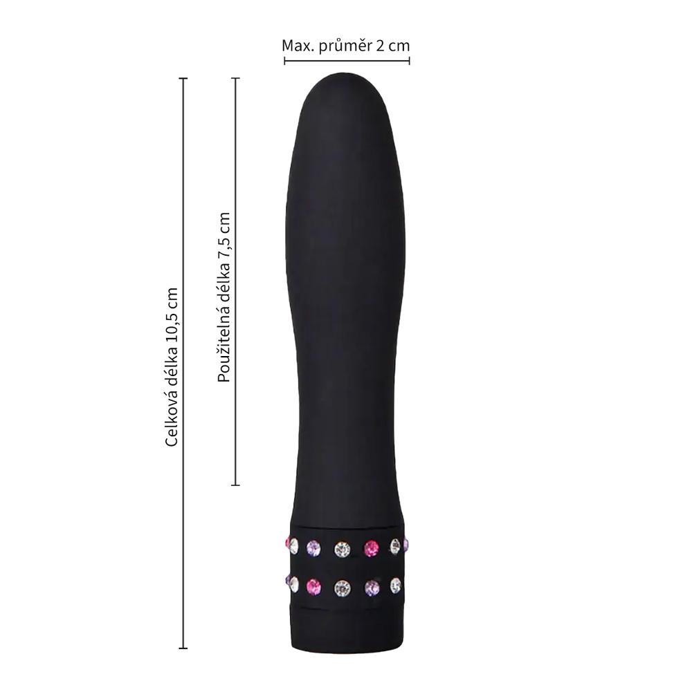 BASIC-X-Julien-minivibrator-zdobeny-kaminky-cerny-4 BASIC X Julien minivibrátor zdobený kamínky černý