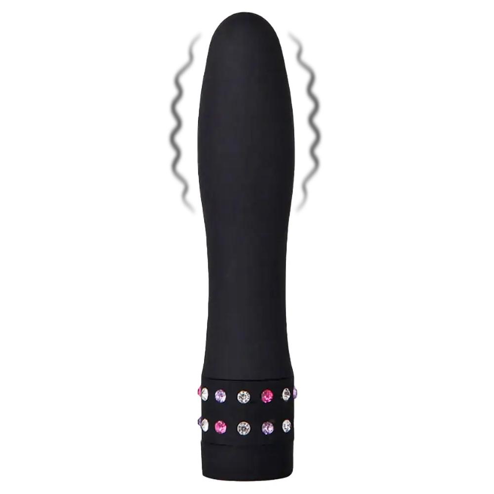 BASIC-X-Julien-minivibrator-zdobeny-kaminky-cerny BASIC X Julien minivibrátor zdobený kamínky černý