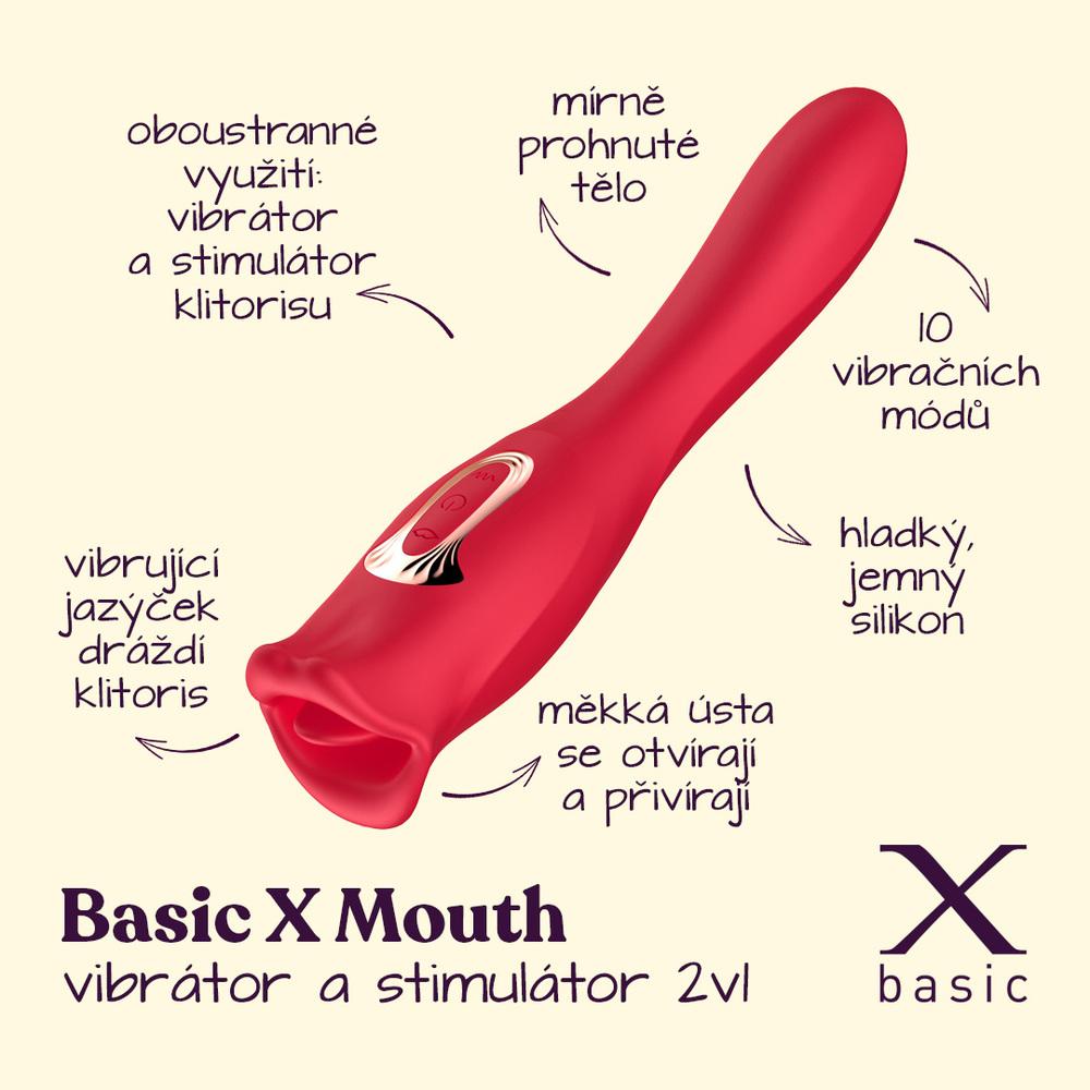 BASIC-X-MOUTH-VIBRATOR-A-STIMULATOR-KLITORISU-2V1-CERVENY-2 BASIC X MOUTH VIBRÁTOR A STIMULÁTOR KLITORISU 2V1 ČERVENÝ