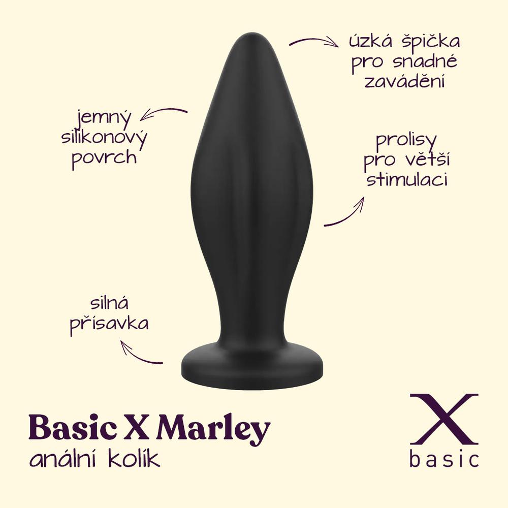BASIC-X-Marley-analni-kolik-cerny-2 BASIC X Marley anální kolík černý