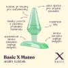 BASIC X Matteo anální kolíček zelený