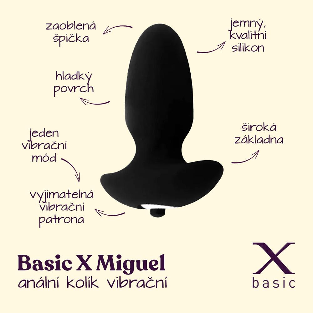 BASIC-X-Miguel-Analni-kolik-vibracni-cerny-2 BASIC X Miguel Anální kolík vibrační černý