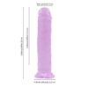 BASIC X Perry gelové dildo s přísavkou fialové vel. M